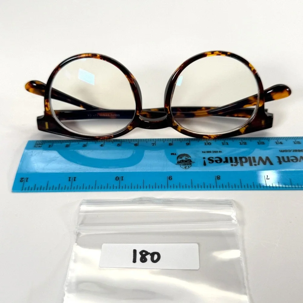 Firmoo‎ S6870 C4 Eyeglasses Frame Only 51-19-147 Tortoise Shell Brown Round